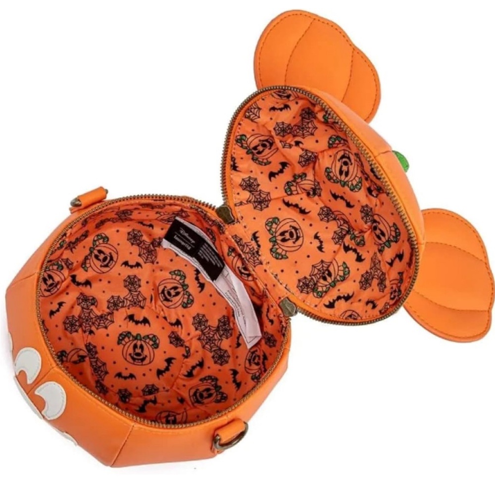 Loungefly Disney Mickey Mouse Mick-O-Lantern Halloween Crossbody Purse bag - Picture 5 of 5